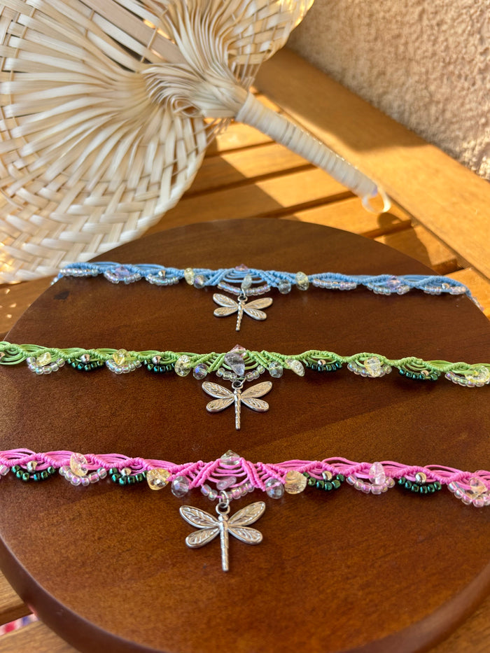 Collier ras de cou Libellule