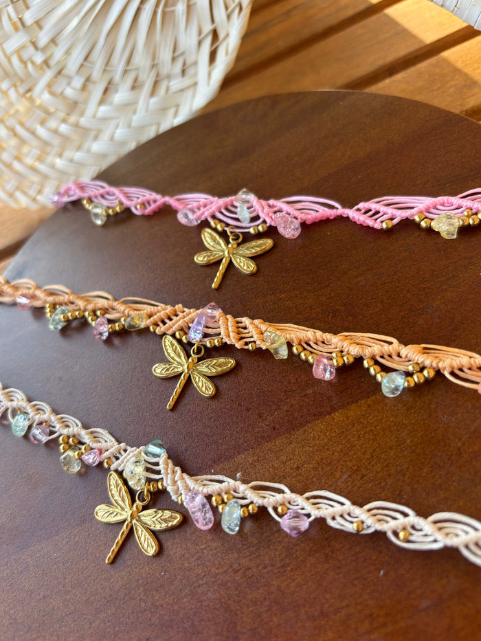 Collier ras de cou Libellule